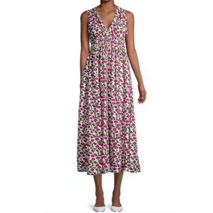 Roller Rabbit Floral Print Sleeveless Maxi Dress Sz M NWOT